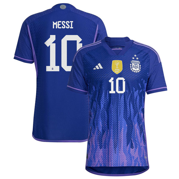 3 Estrellas Tailandia Camiseta Argentina Replica Segunda Ropa Messi 2022/23